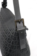 Load image into Gallery viewer, Fendi zucchino double flap baguette in black
