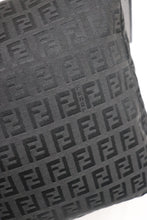 Load image into Gallery viewer, Fendi zucchino double flap baguette in black
