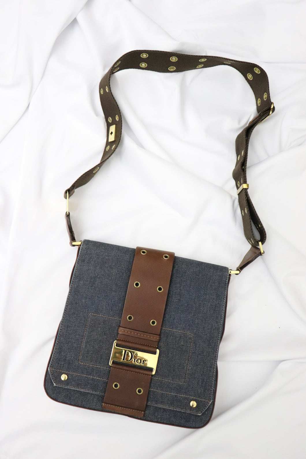 Y2K Dior denim street crossbody messenger