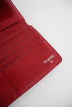 Load image into Gallery viewer, Chanel red quilted patent leather wallet
