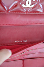 Load image into Gallery viewer, Chanel red quilted patent leather wallet
