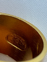 Load image into Gallery viewer, Chanel vintage gold tone ring with small crystals
