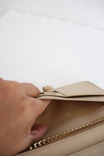 Load image into Gallery viewer, Chanel Coco Button Long Bi-Fold Beige Light Brown Wallet
