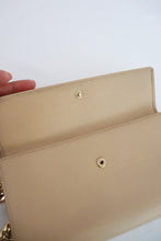 Load image into Gallery viewer, Chanel Coco Button Long Bi-Fold Beige Light Brown Wallet

