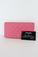 Load image into Gallery viewer, Chanel quilted yen pink leather wallet
