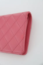 Load image into Gallery viewer, Chanel quilted yen pink leather wallet
