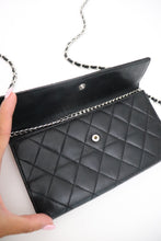 Load image into Gallery viewer, CHANEL Lambskin Quilted Long Flap Wallet Black
