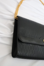 Load image into Gallery viewer, Vintage Christian Dior Black Leather Bag with Gold Chain
