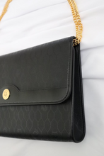 Load image into Gallery viewer, Vintage Christian Dior Black Leather Bag with Gold Chain
