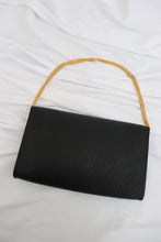 Load image into Gallery viewer, Vintage Christian Dior Black Leather Bag with Gold Chain
