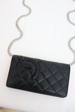 Load image into Gallery viewer, Chanel quilted black vintage wallet
