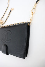 Load image into Gallery viewer, Chanel CC black caviar vintage wallet
