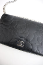 Load image into Gallery viewer, Chanel embossed camellia bifold vintage wallet
