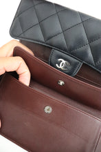 Load image into Gallery viewer, CHANEL Lambskin Quilted Flap Wallet Black
