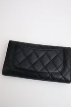 Load image into Gallery viewer, CHANEL Lambskin Quilted Flap Wallet Black
