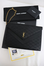 Load image into Gallery viewer, BRAND NEW - YSL Gaby quilted leather envelope pouch on chain (retails $1100)

