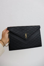 Load image into Gallery viewer, BRAND NEW - YSL Gaby quilted leather envelope pouch on chain (retails $1100)
