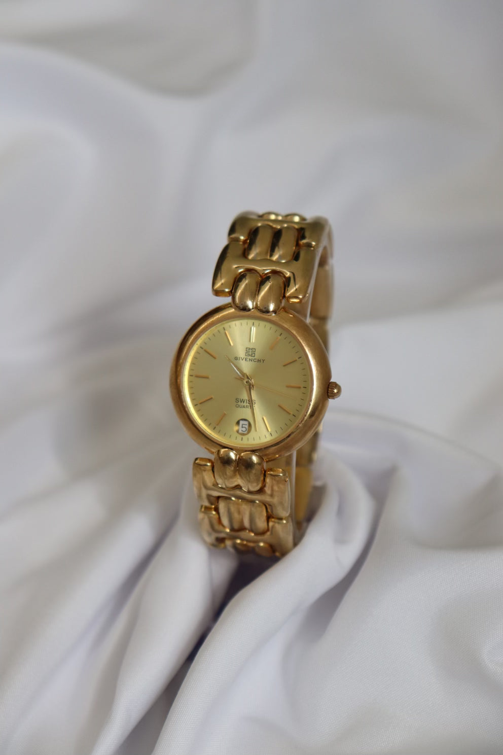 Vintage Givenchy Paris Gold-Tone Bracelet Watch