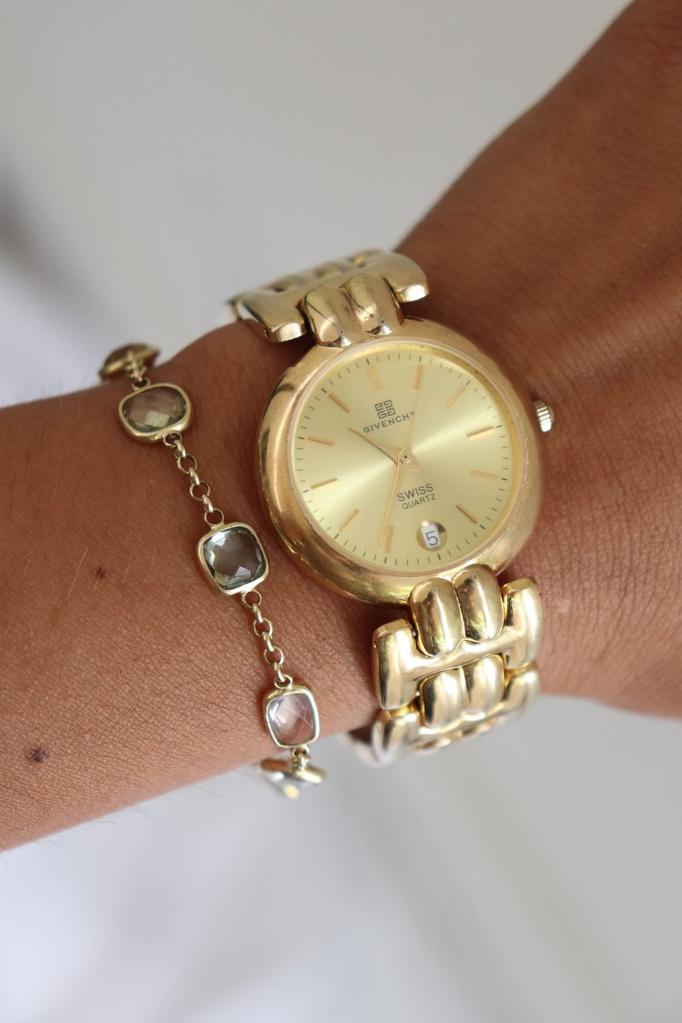 Vintage Givenchy Paris Gold-Tone Bracelet Watch | Shop  display picture 1