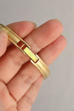 Load image into Gallery viewer, Vintage Givenchy 1990s Emerald Dial Gold Plated Bangle Watch

