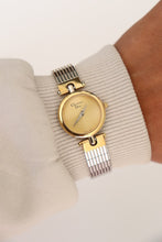 Load image into Gallery viewer, Dior 1990s Golden Dial Round Two Tone Watch
