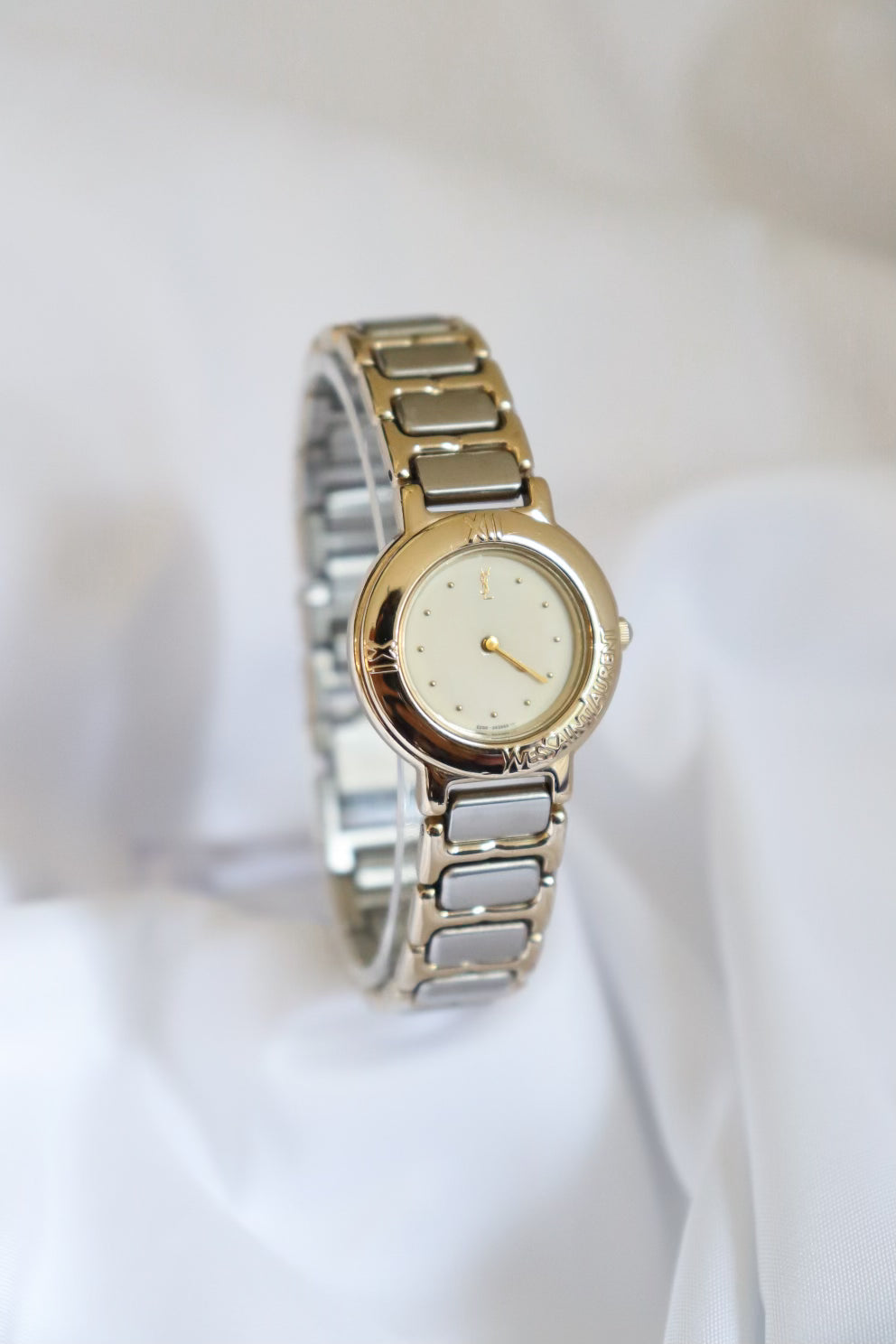 Vintage YSL White Dial Two-Tone Watch| Shop Canela Vintage – The