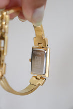 Load image into Gallery viewer, Vintage Givenchy 1990s Blue Dial Gold Plated Bangle Watch
