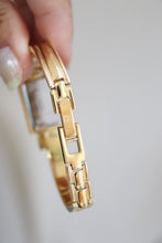 Load image into Gallery viewer, Vintage Givenchy 1990s Blue Dial Gold Plated Bangle Watch
