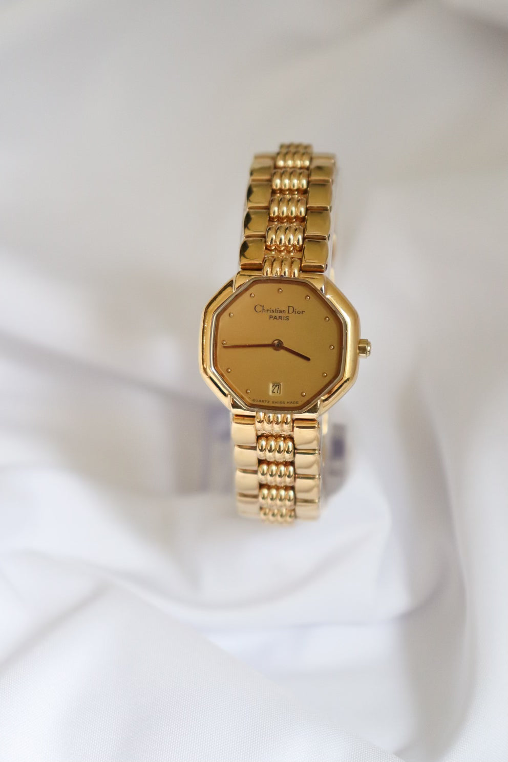 Christian Dior Vintage Gold-Tone Modele Depose Octagonal  display picture 1