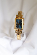 Load image into Gallery viewer, Vintage Givenchy 1990s Blue Dial Gold Plated Bangle Watch
