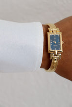 Load image into Gallery viewer, Vintage Givenchy 1990s Blue Dial Gold Plated Bangle Watch
