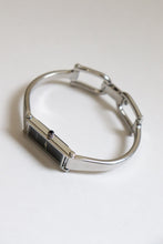 Load image into Gallery viewer, Vintage Gucci Bangle Watch in silver with black dial
