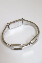 Load image into Gallery viewer, Vintage Gucci Bangle Watch in silver with black dial
