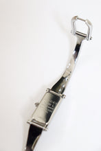 Load image into Gallery viewer, Vintage Gucci Bangle Watch in silver with black dial
