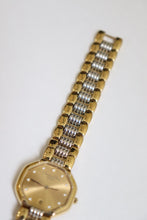 Load image into Gallery viewer, Vintage Christian Dior CD 11P Diamonds Depose Octagon Gold and Silver Quartz Watch
