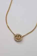 Load image into Gallery viewer, Vintage Dior Diorissimo Crystal Oval Pendant Necklace
