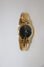 Load image into Gallery viewer, Vintage Givenchy 1990s Blue Dial Gold Plated Bangle Watch
