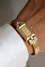 Load image into Gallery viewer, Vintage Givenchy 1990s Gold Dial Plated Bangle Watch
