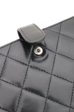 Load image into Gallery viewer, CHANEL Lambskin Quilted Long Flap Wallet Black
