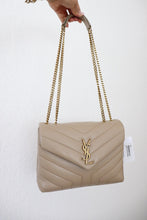 Load image into Gallery viewer, BRAND NEW YSL Loulou Bag in Quilted leather in beige (retails for 2650$)
