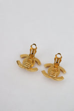 Load image into Gallery viewer, Chanel CC Turnlock Clip-On Earrings 24K GP
