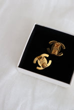Load image into Gallery viewer, Chanel CC Turnlock Clip-On Earrings 24K GP
