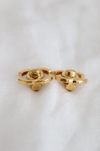 Load image into Gallery viewer, Chanel CC Turnlock Clip-On Earrings 24K GP
