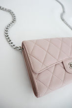 Load image into Gallery viewer, Chanel quilted classic flap wallet -light pink
