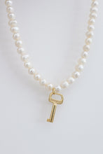 Load image into Gallery viewer, Louis Vuitton key with freshwater pearls
