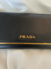 Load image into Gallery viewer, Black Prada leather continental wallet
