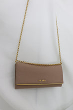 Load image into Gallery viewer, Prada Saffiano metal bar continental flap wallet
